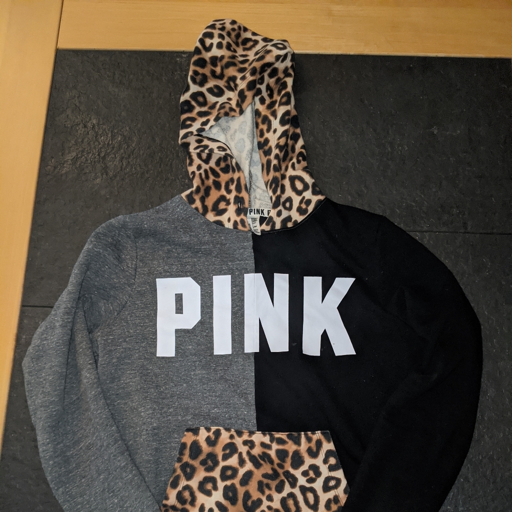 Vs pink cheetah hoodie